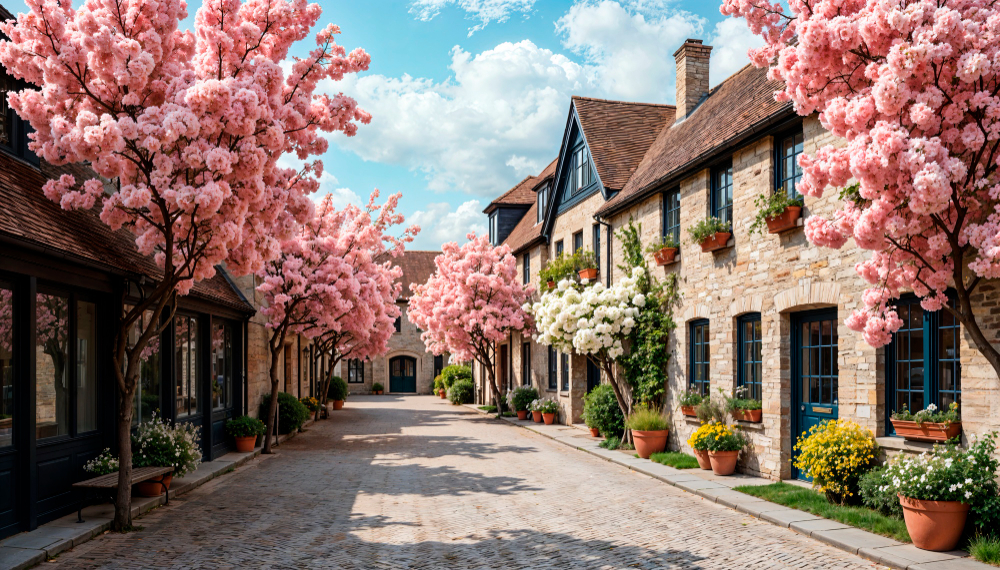 Mild spring city break with sunny streets